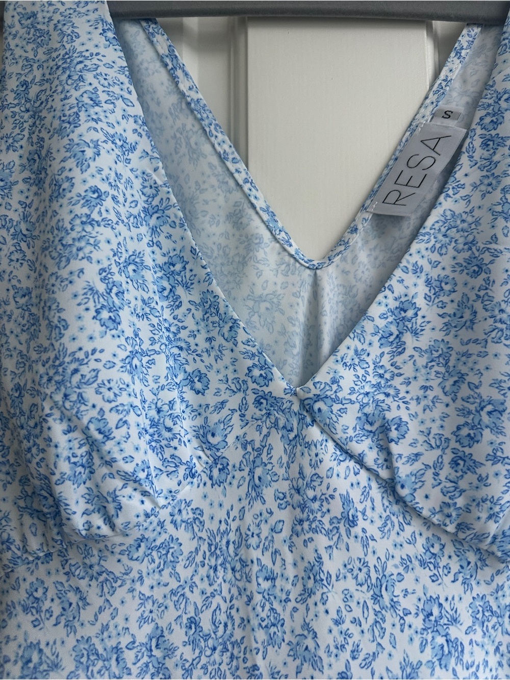 RESA Light Blue & White Floral Mini Dress - Picture 6 of 9